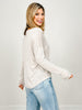 Slub Knit V-neck Long Sleeve Top