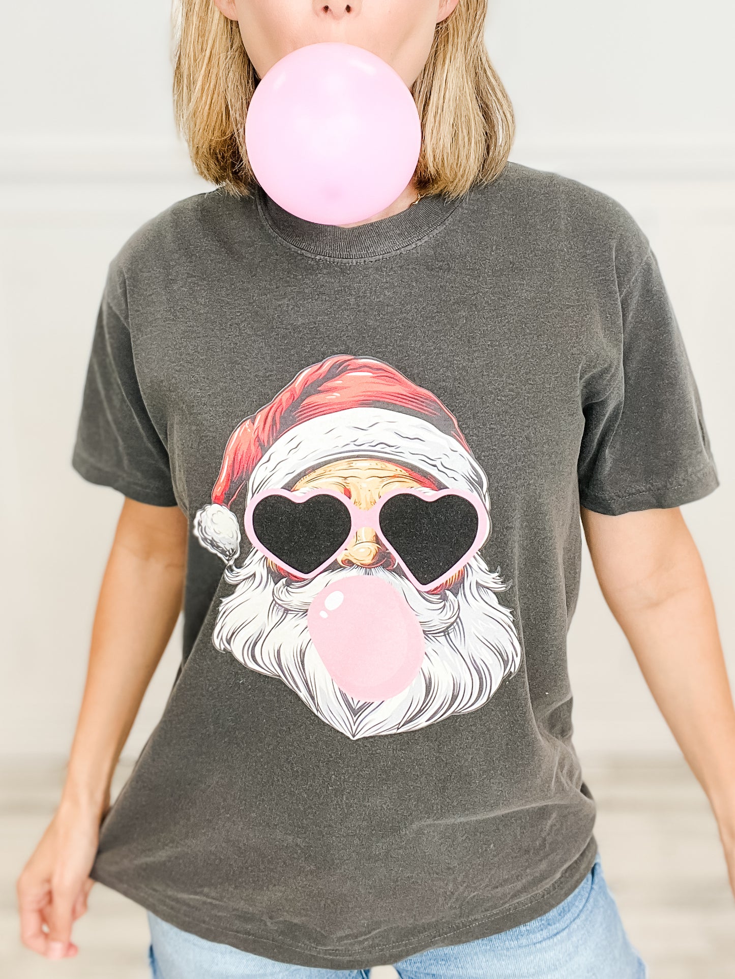 Bubblegum Santa Graphic Tee