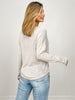 Slub Knit V-neck Long Sleeve Top