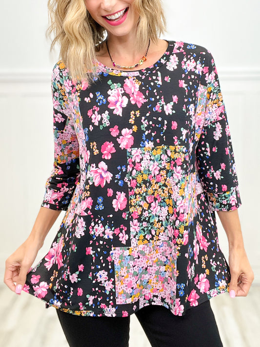 Dainty Floral Patchwork Blouse