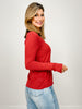Slub Knit Scoop Neck Long Sleeve Top - Group A