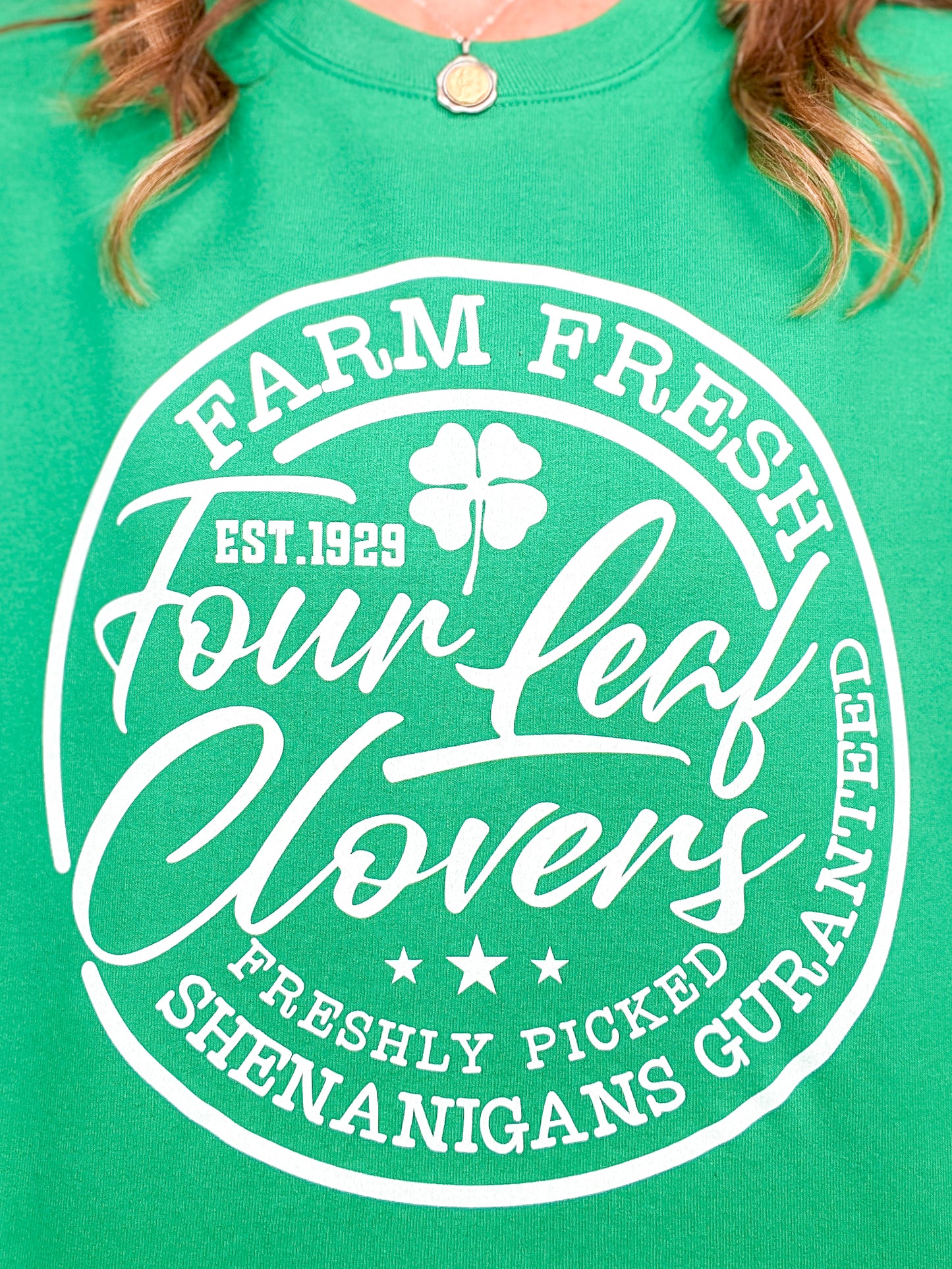 Farm Fresh Four Leaf Clovers Sweatshirt Top