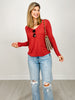 Slub Knit Scoop Neck Long Sleeve Top - Group A