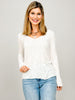 Slub Knit Scoop Neck Long Sleeve Top - Group B