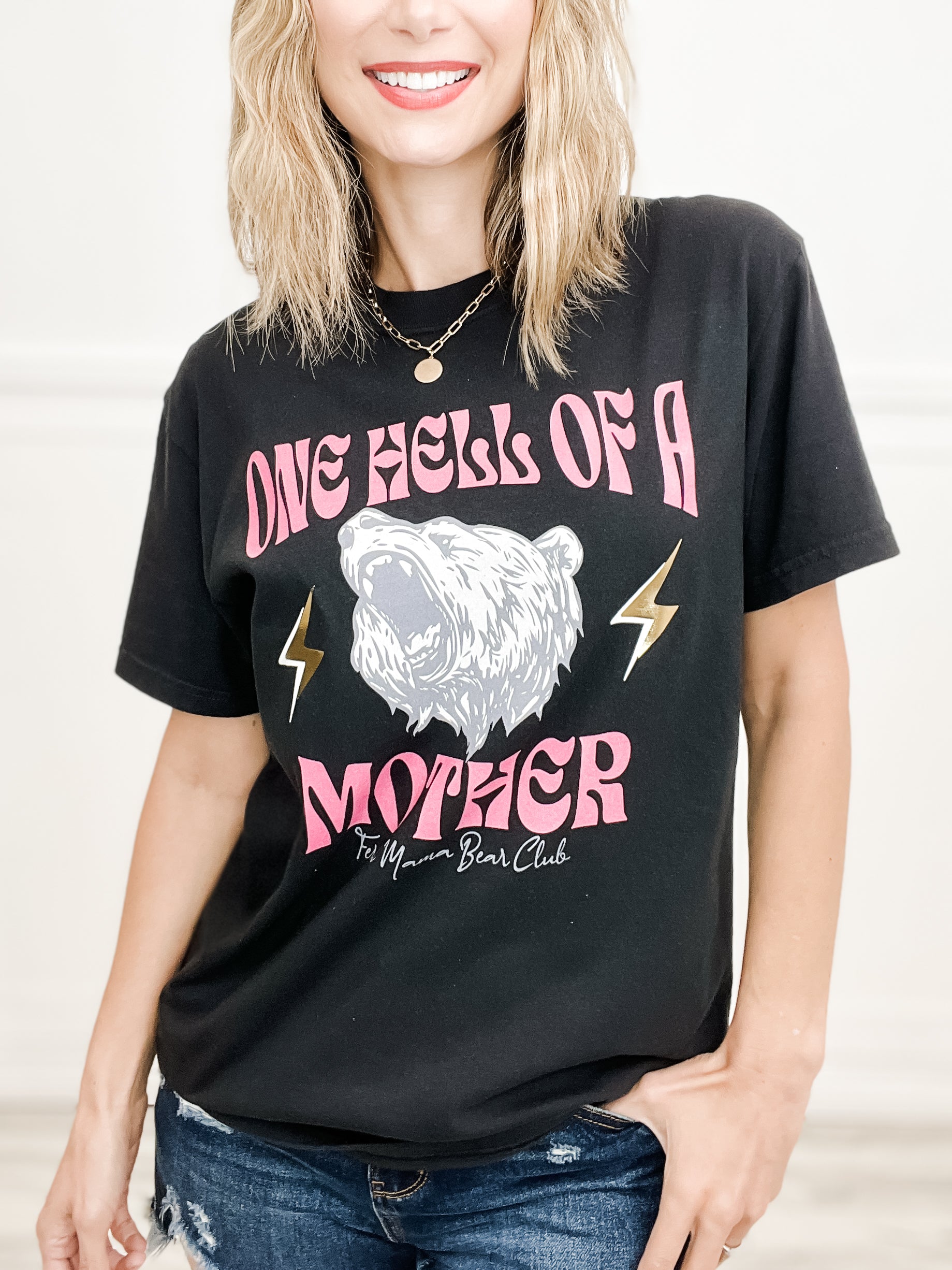 Feral Mama Bear Club Gold Foil Graphic Tee