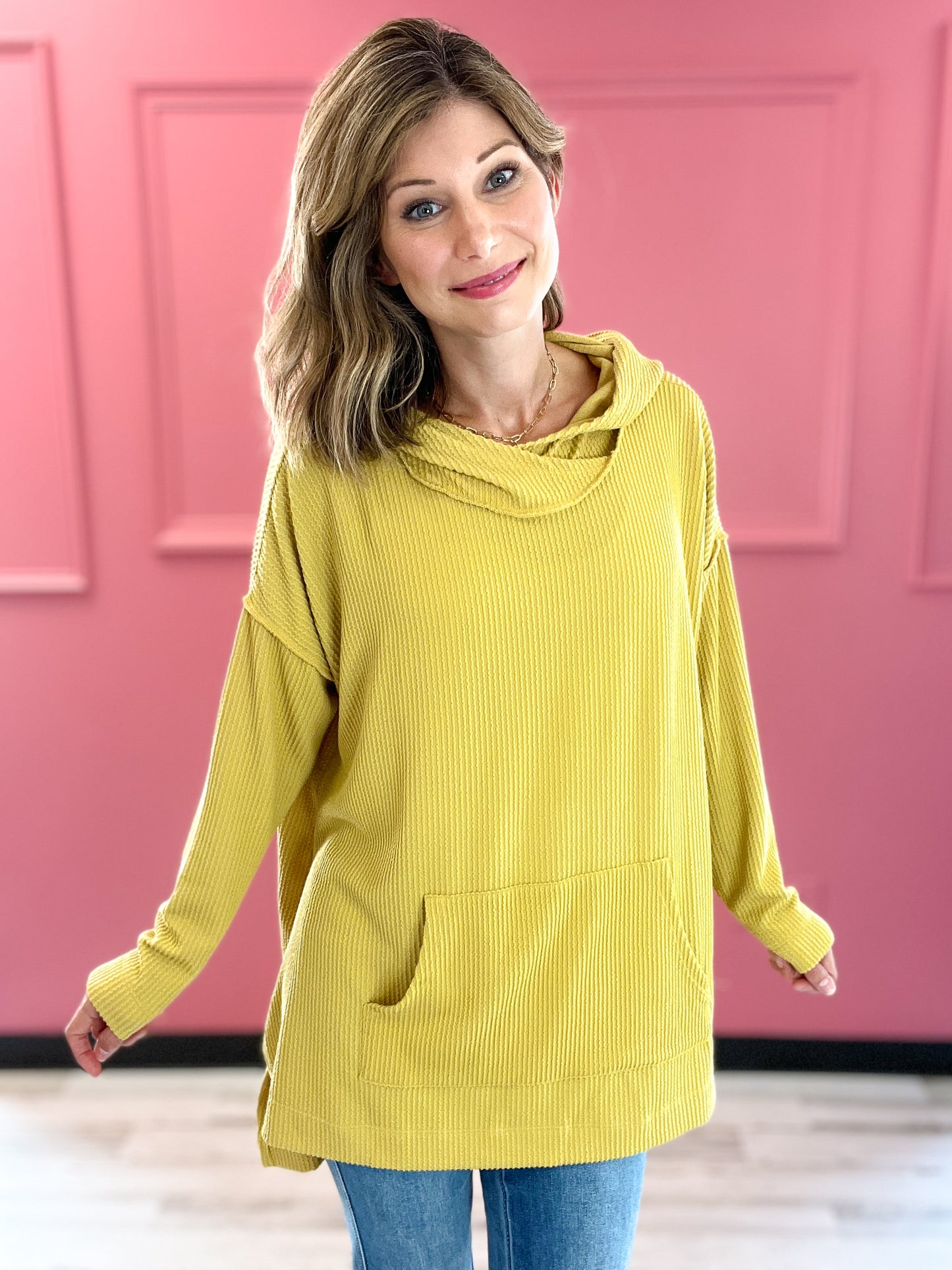 Oversized Hoodie Tunic Top