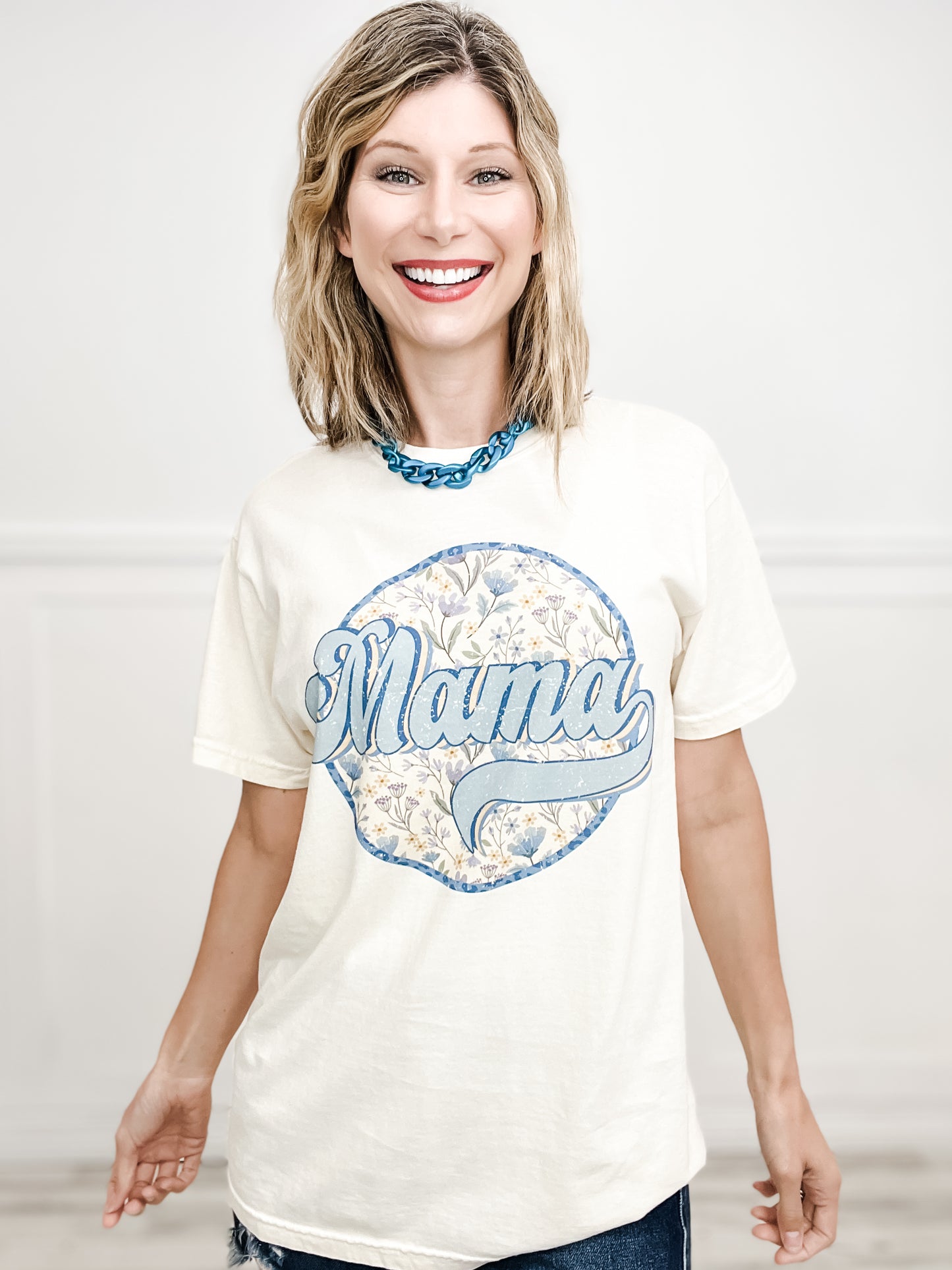 Mama Among Flowers Graphic Tee