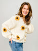 Sunflower Embroidered V Neck Cardigan