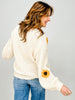 Sunflower Embroidered V Neck Cardigan