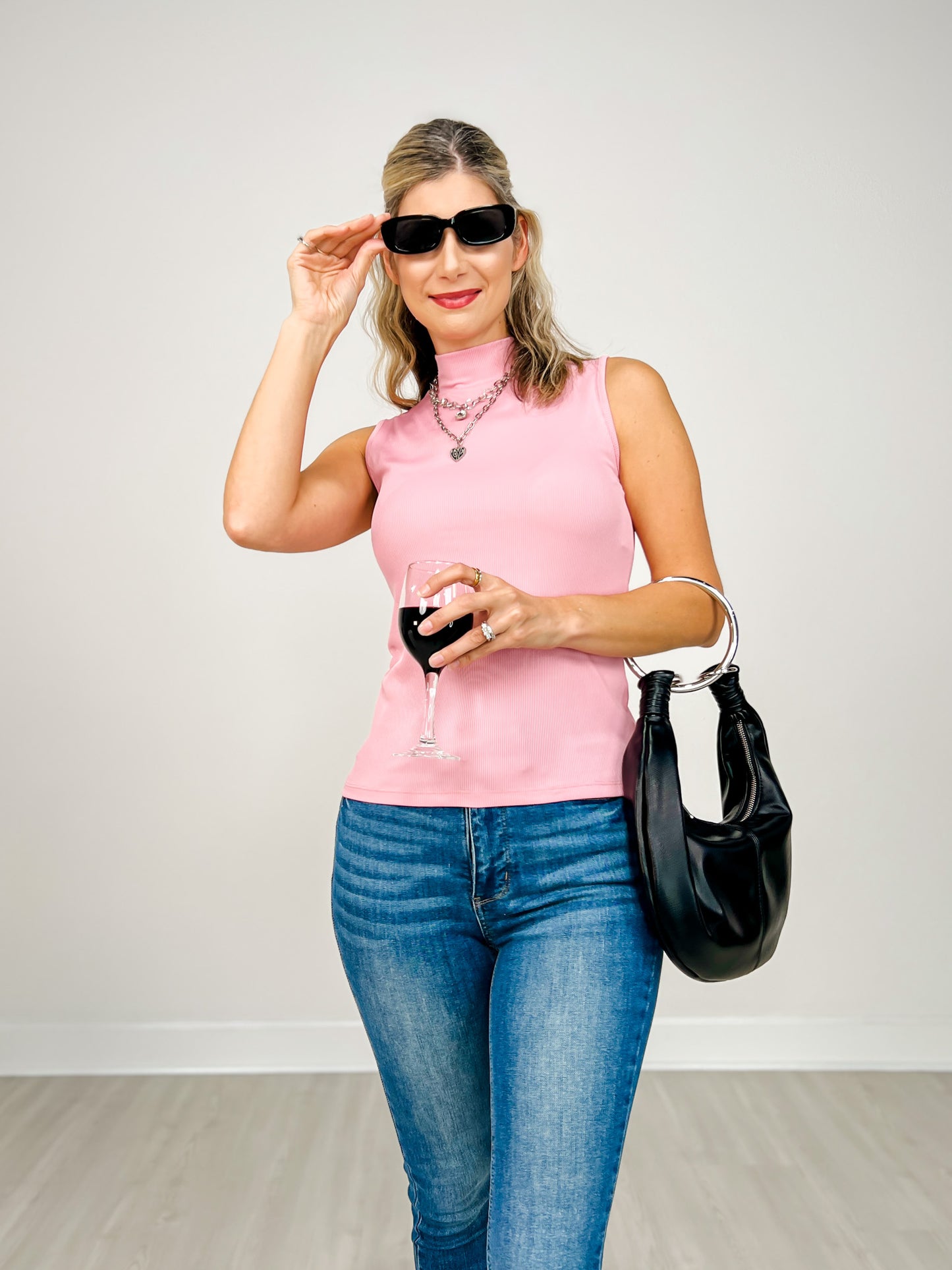 Sleeveless Ribbed Turtleneck