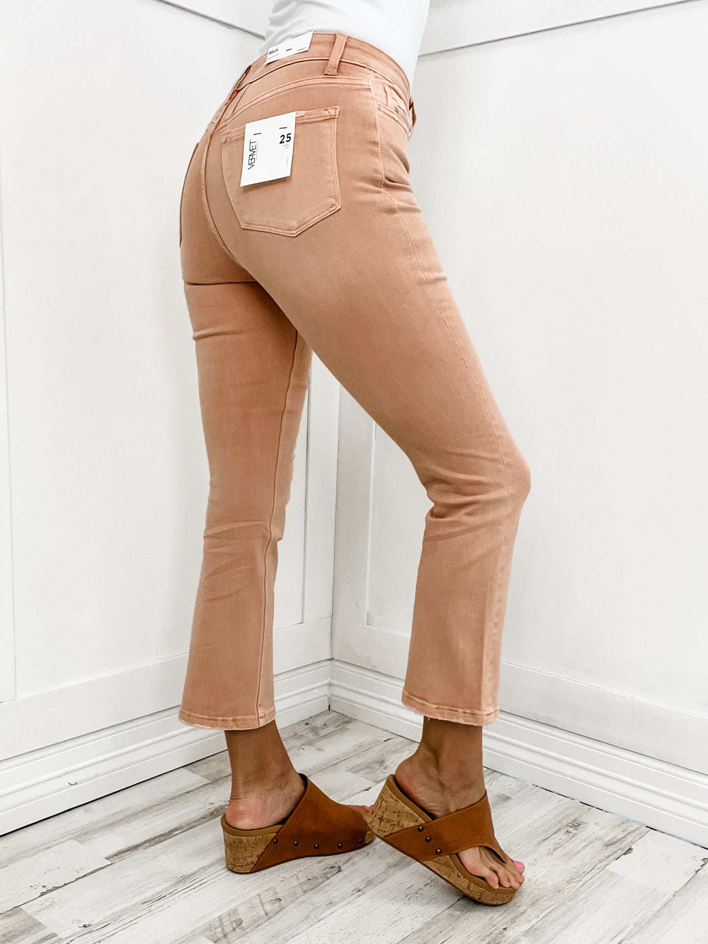 Vervet High Rise Kick Flare Jeans in Tickle