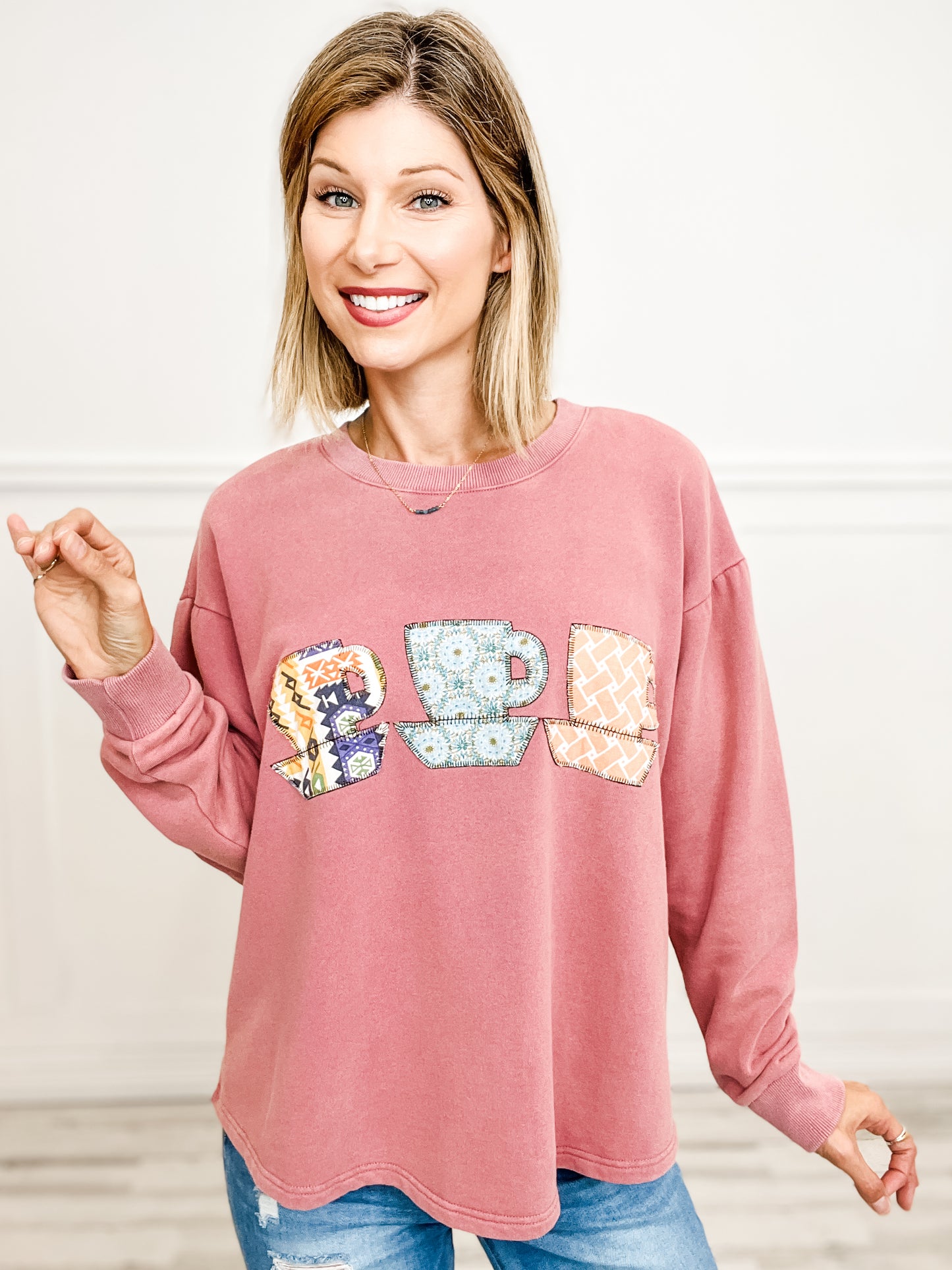 TEA CUP MINERAL WASHED TERRY KNIT PULLOVER