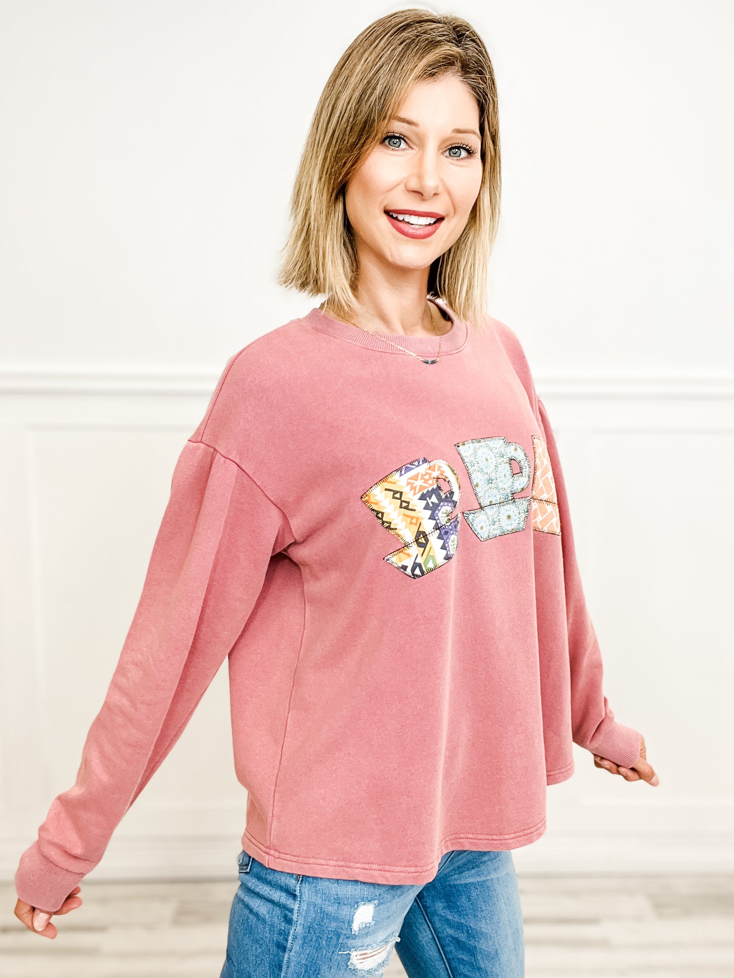 TEA CUP MINERAL WASHED TERRY KNIT PULLOVER