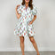 Embroidery Neckline Detail Floral Dress