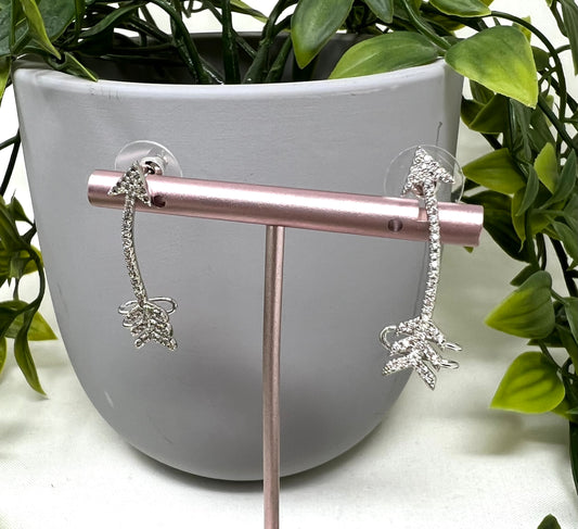 Crystal Arrow Ear Climbers