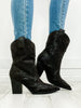 MIA Wilda Pointy Toe Short Western Boots in Black