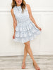 Sleeveless Woven Dress with Smocked Waist and Tiered Bottom