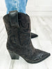 MIA Wilda Pointy Toe Short Western Boots in Black