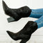 MIA Wilda Pointy Toe Short Western Boots in Black