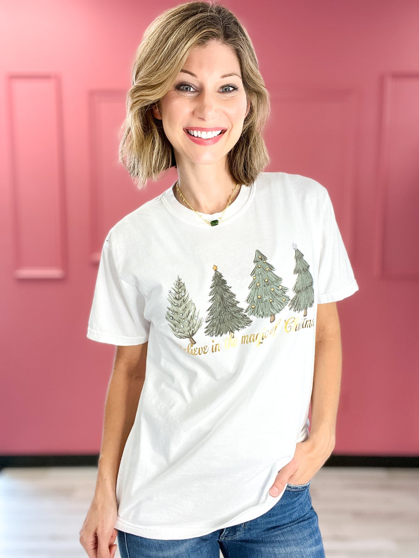 Believe In The Magic Of Christmas Foil Graphic Tee