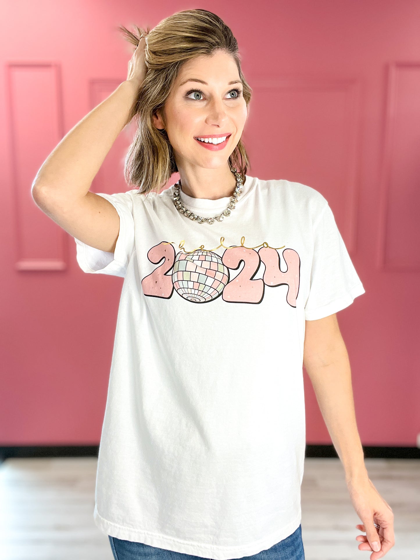 Hello 2024 Foil Graphic Tee