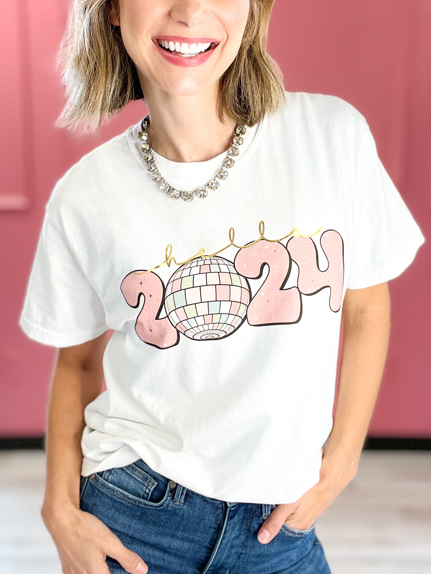 Hello 2024 Foil Graphic Tee