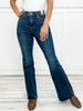 Judy Blue PHOENIX Hi-Rise Tummy Control Shield Back Pockets Flare Jeans