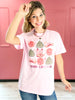 Howdy Christmas Pink Foil Graphic Tee