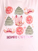 Howdy Christmas Pink Foil Graphic Tee
