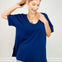 Oversized Short Sleeve Reversible V-Neck Top - GRP B
