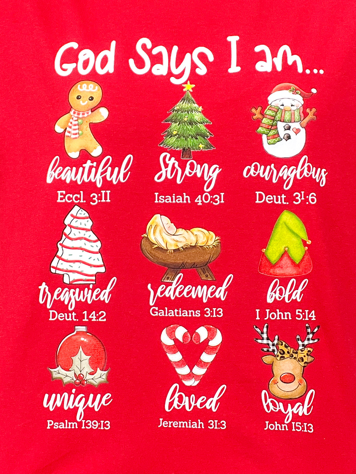 God Says I Am...Christmas Graphic Tee