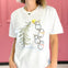 Snow Men Decorating the Tree Gold Foil Graphic Tee