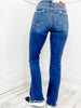 Judy Blue JORDAN Hi Rise Vintage Frayed Hem Bootcut Denim Jean