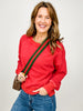 The Eleanor Luxe CozyCore Sweatshirt - Red & Green