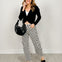 Finish Line Black and White Checkered Barrel Pants