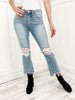 Lovervet by Vervet "WILLOW" Hi-Rise Kick Flare Cropped Denim Jeans