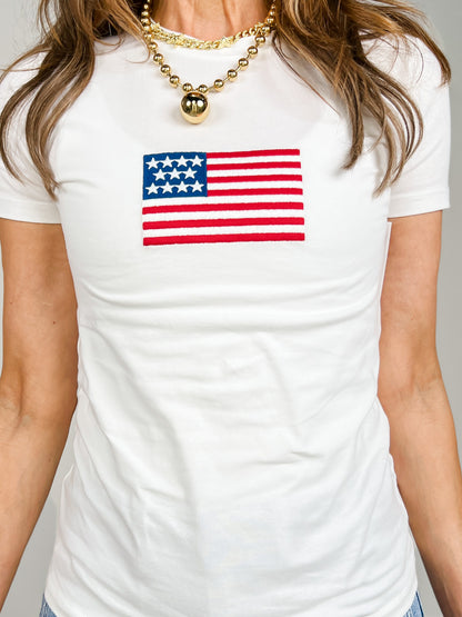 Short Sleeve American Flag Tee