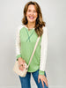Long Sleeve Color Block Raglan Sleeve Top