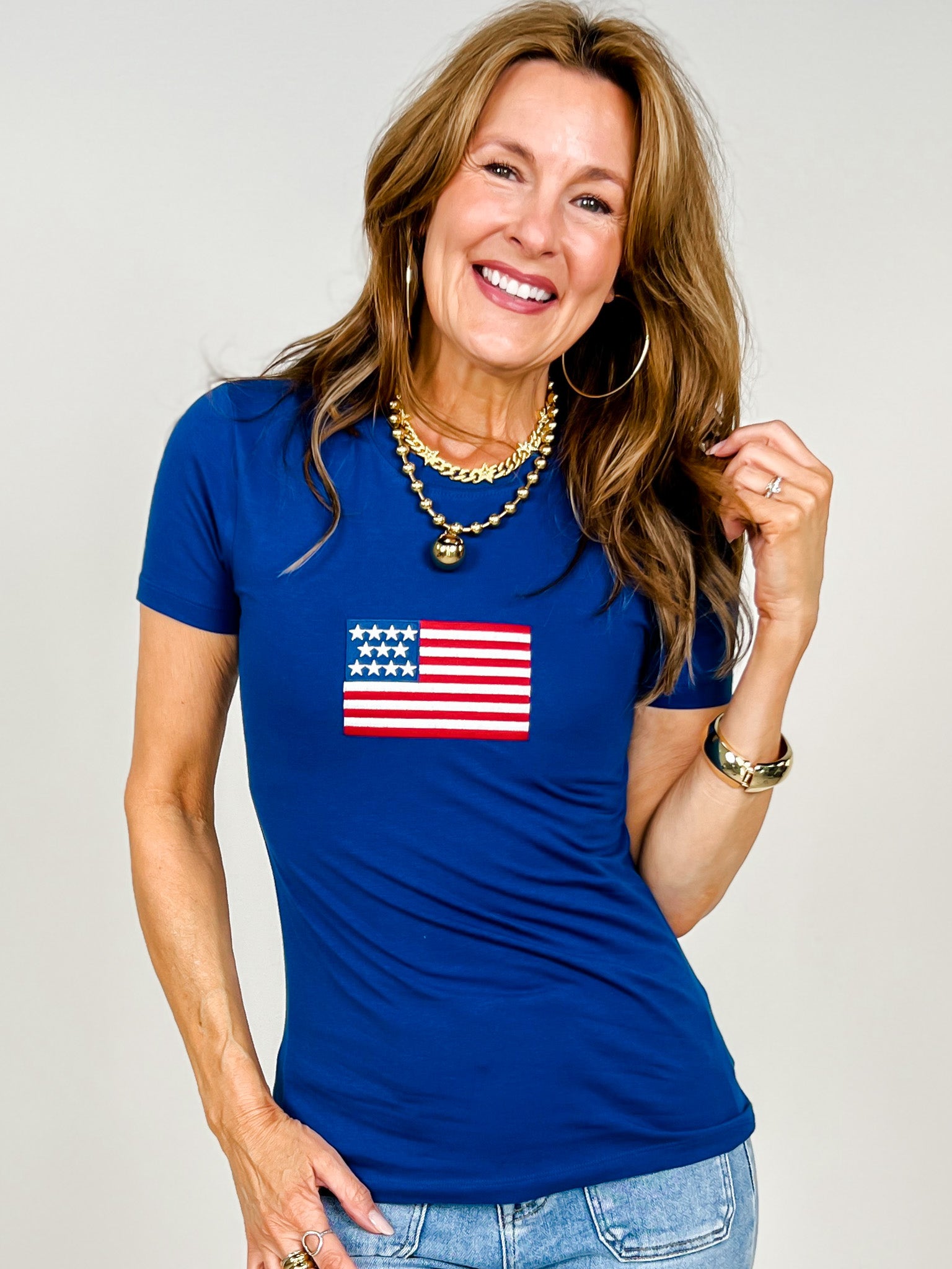 Short Sleeve American Flag Tee