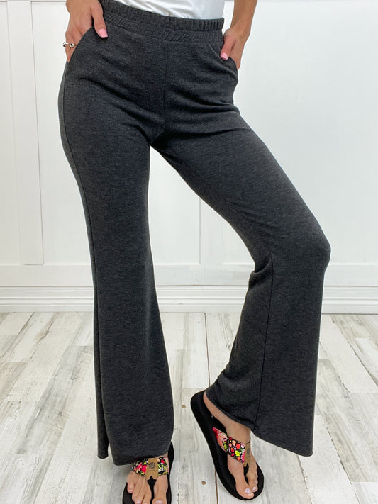 French Terry Flared Silhouette Pants