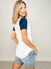 Vintage US Airmail Stamps Vneck Graphic Tee