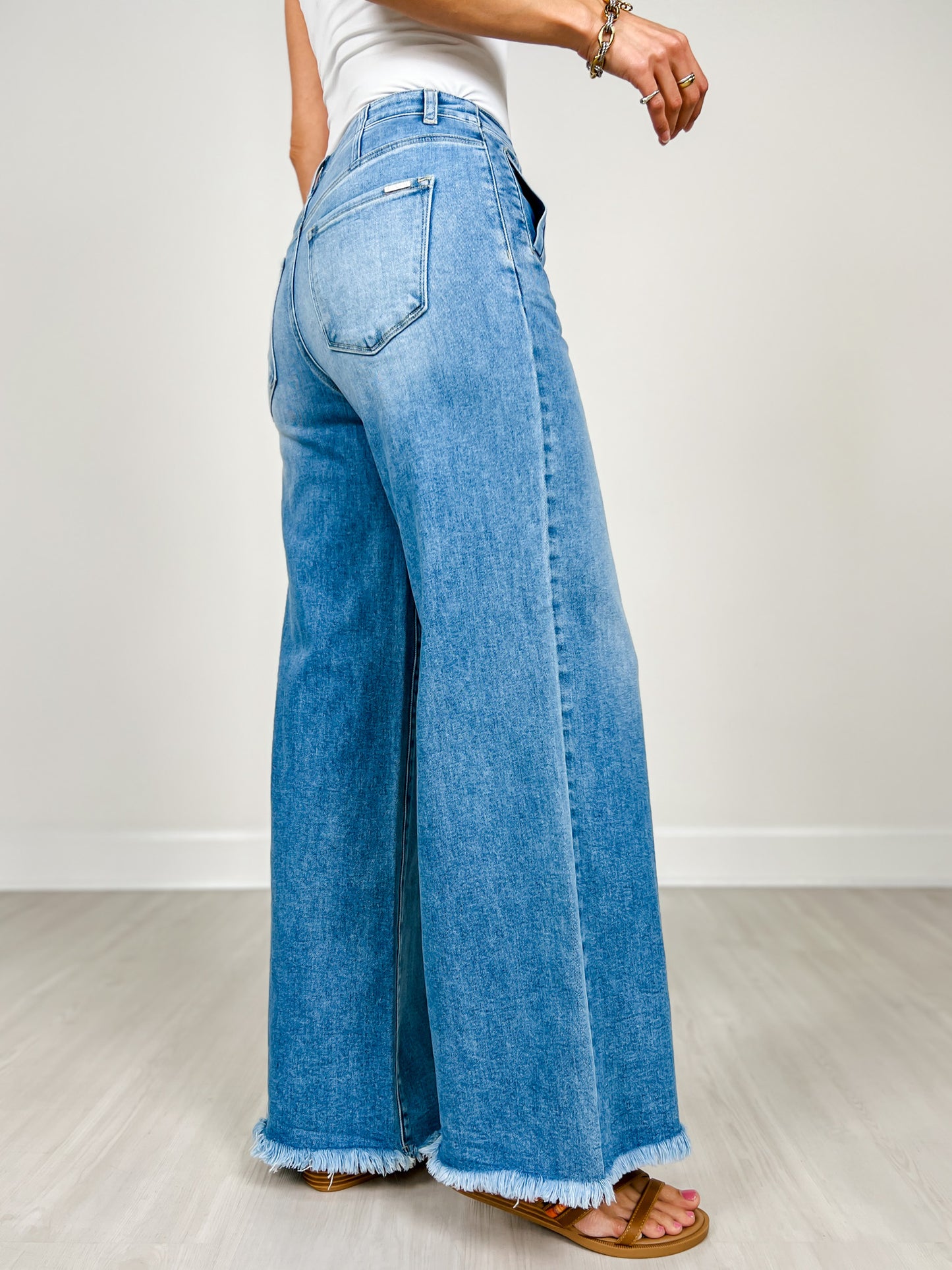 Risen Saylor Drawstring Wide Leg Jean