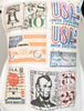 Vintage US Airmail Stamps Vneck Graphic Tee