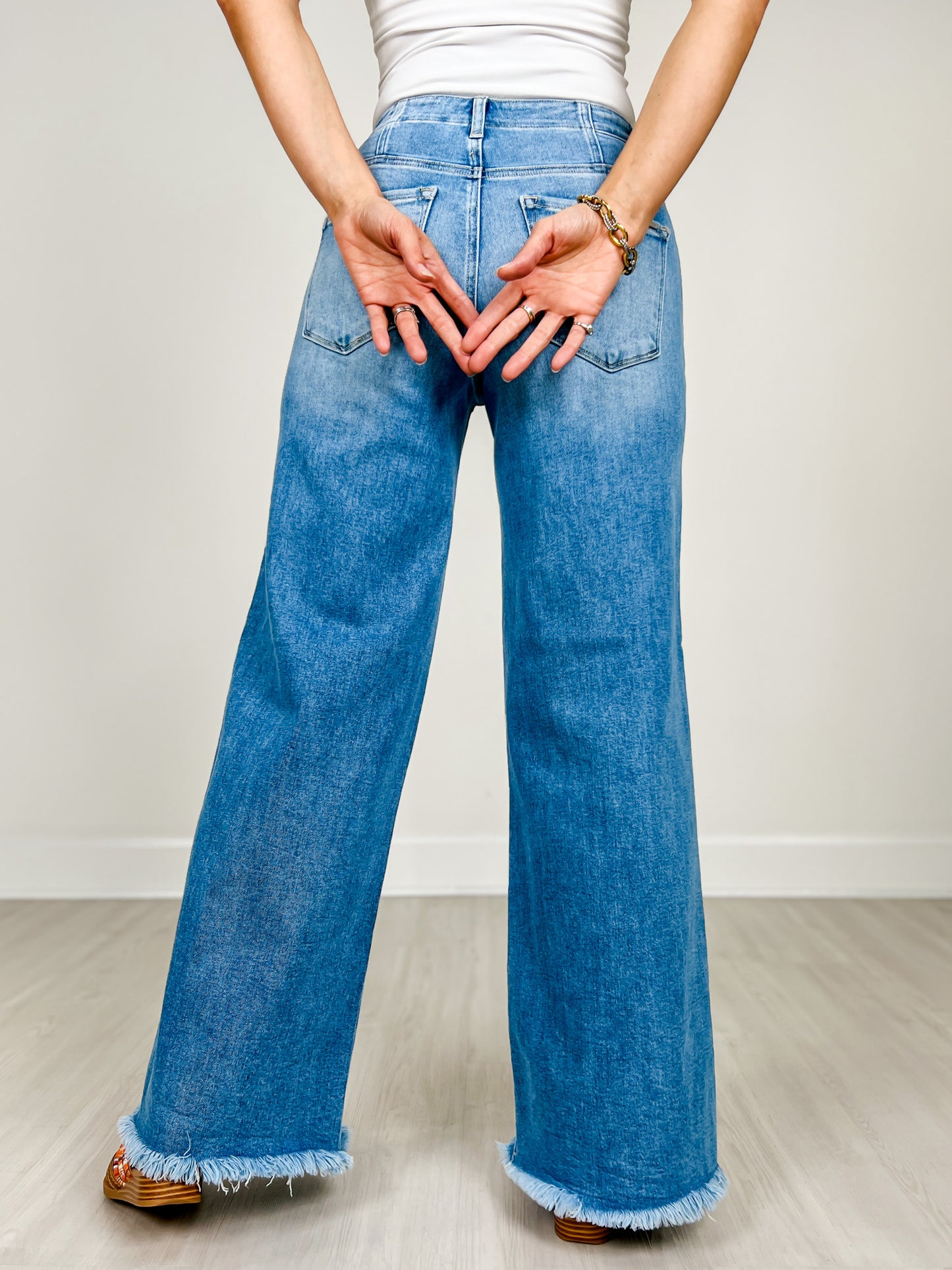 Risen Saylor Drawstring Wide Leg Jean