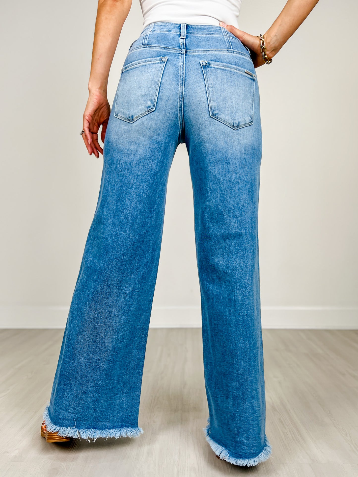 Risen Saylor Drawstring Wide Leg Jean