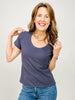 Everyday Knit Short Sleeve Top with Round Neckline