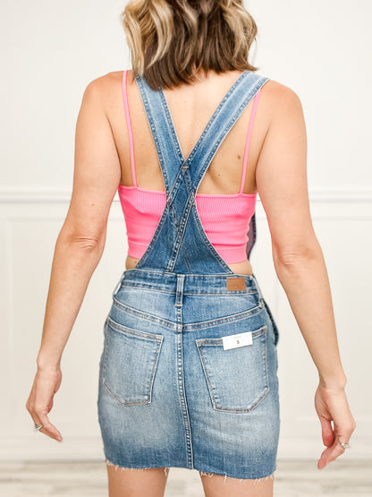 Judy Blue Tanya High Waist Overall Denim Skirt
