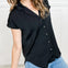 SLEEVELESS DROP SHOULDER BUTTON DOWN TOP