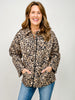 Relaxed Fit Leopard Print Zipper Front Jacket