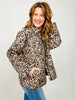 Relaxed Fit Leopard Print Zipper Front Jacket